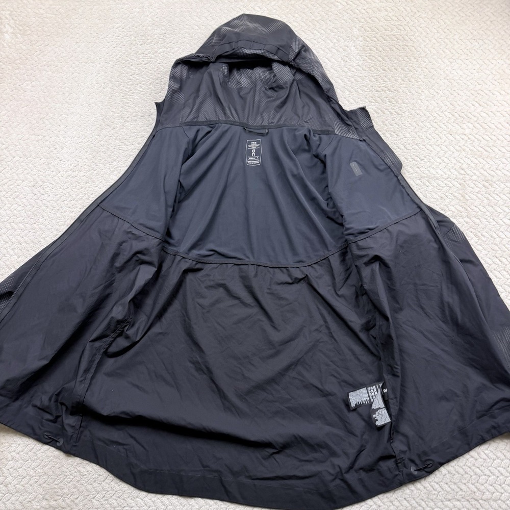 Womens ON Cloud Running Weather Jacket size XL Packable Lightweight Black - Picture 8 of 12